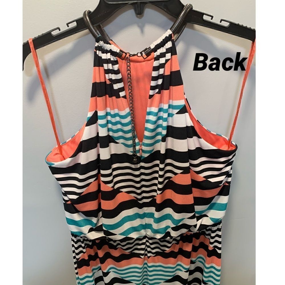 Jessica Simpson multicolored striped maxi - Picture 8 of 14